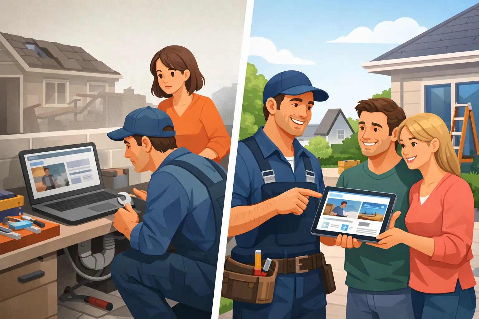 yazoogle blog 18 Tradie Website Before After: What Changes